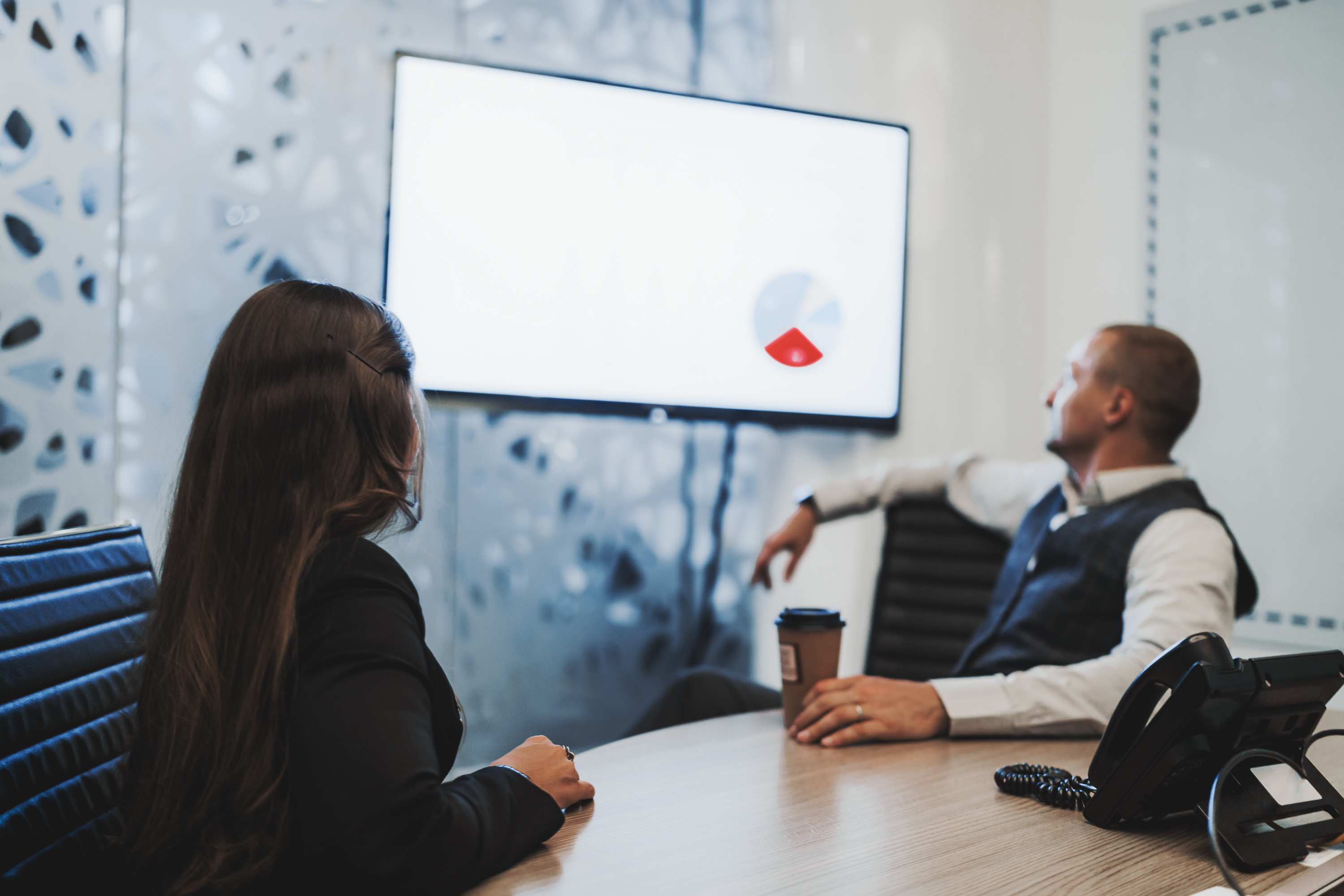 Business team reviewing a chart
